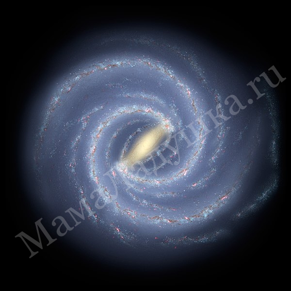 This detailed artist’s impression shows the structure of the Milky Way, including the location of the spiral arms and other components such as the bulge. This version of the image has been updated to include the most recent mapping of the shape of the central bulge deduced from survey data from ESO’s VISTA telescope at the Paranal Observatory.