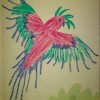 Рисуем восковыми мелками — Пестрый попугай
