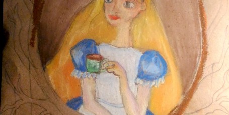 Алиса — рисунки пастелью