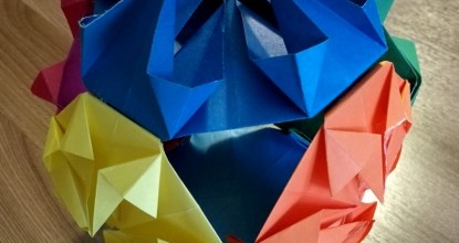 Модульное оригами. Кусудама «Бриллиант»