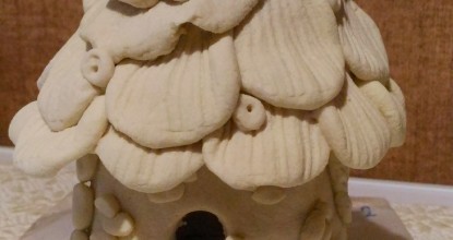 Домик-подсвечник из соленого теста