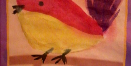 Рисуем  акварелью — Веселая птичка