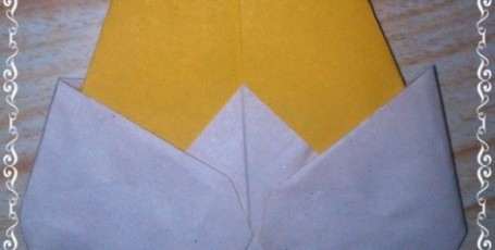 Пасхальное оригами — курица и цыпленок