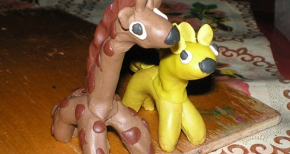 Жирафик и жеребёнок