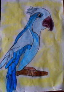 Попугай Голубая Ара